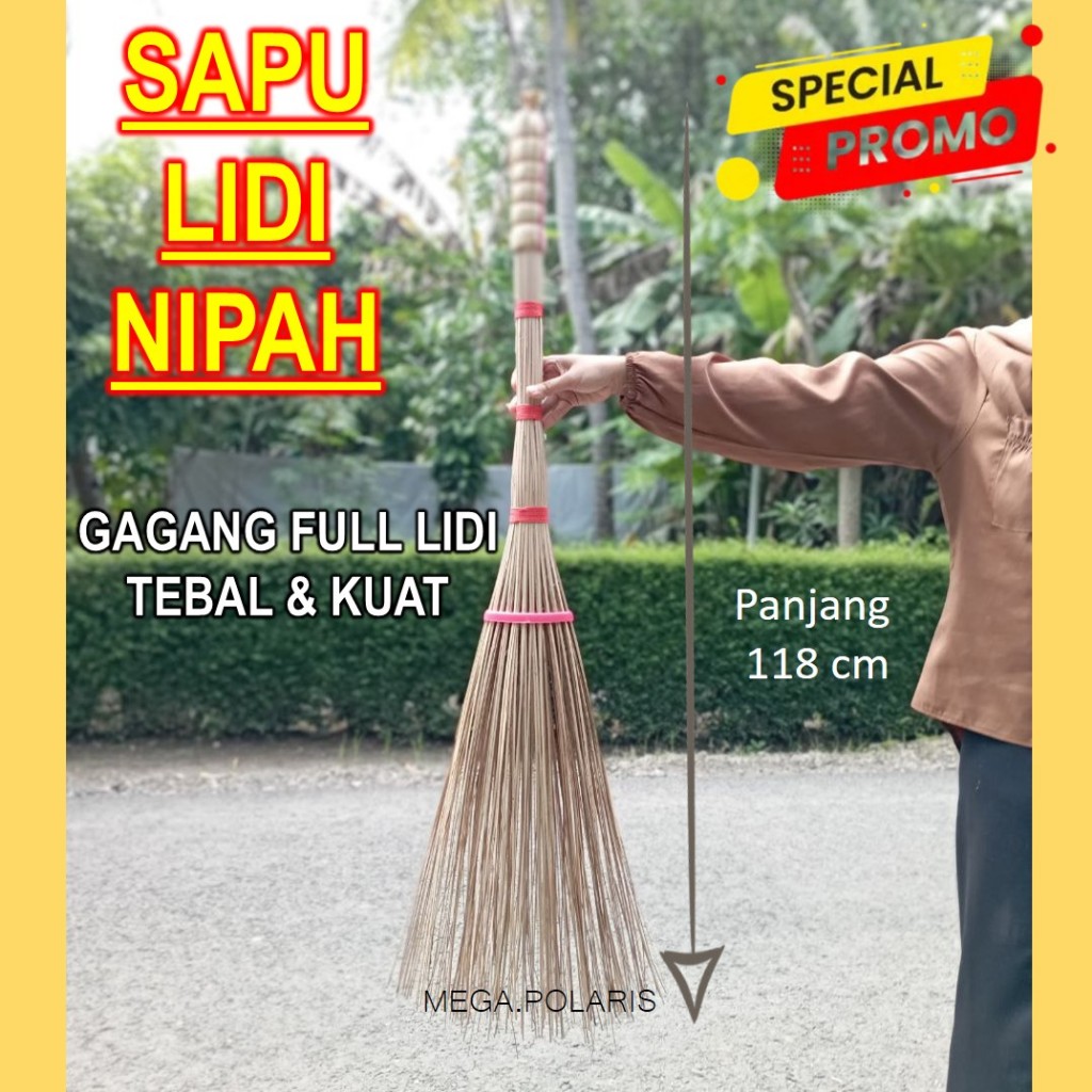 Sapu Halaman Lidi Nipah Anti Rontok Sapu Taman Lidi Premium