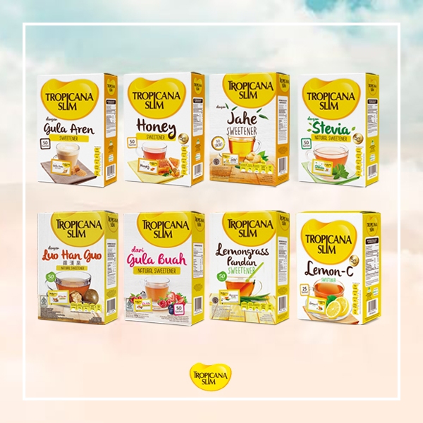 

Tropicana Sweetener Stevia, Lemon C, Honey, Gula Aren, Gula Buah [sachet]