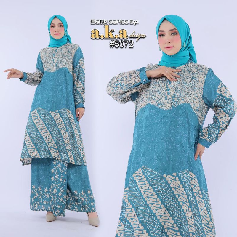 stelan batik viscose semi sutra premium all size rok pinggang
