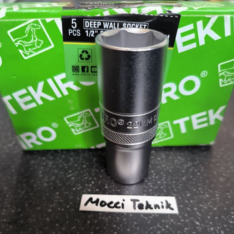 Kunci Mata Sok Shock Socket 22mm Panjang Tekiro 1/2