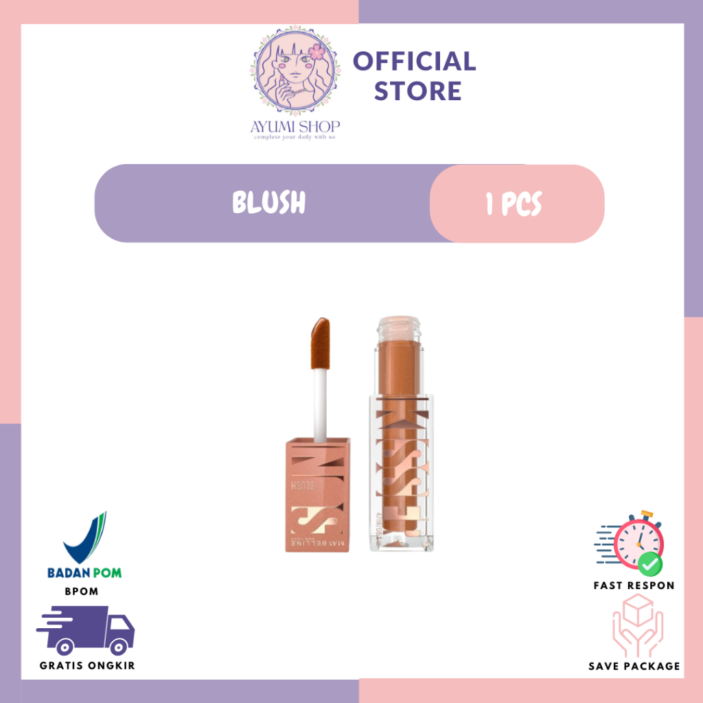 AYUMI Maybelline Sunkisser 2-in-1 Highlighter Blush 11 Electric Bronze - Liquid Highlighter Liquid B