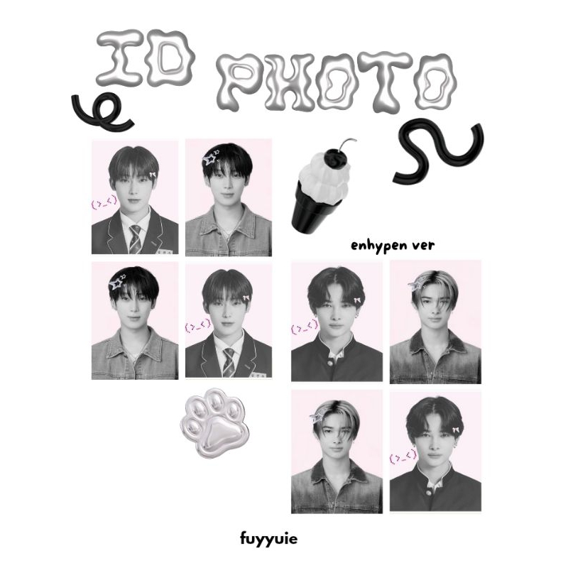 ID PHOTO ENHYPEN VER|| id photo cetak 4 cetak photo