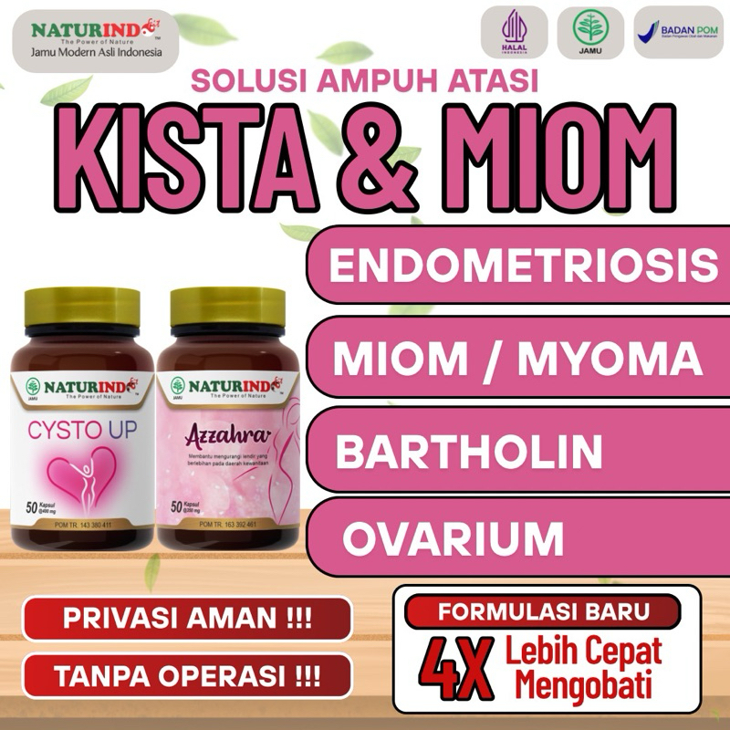 Obat Kista Miom Ovarium Kista Endometriosis Bartholin PCOS Adenomiosis Herbal Paling Ampuh
