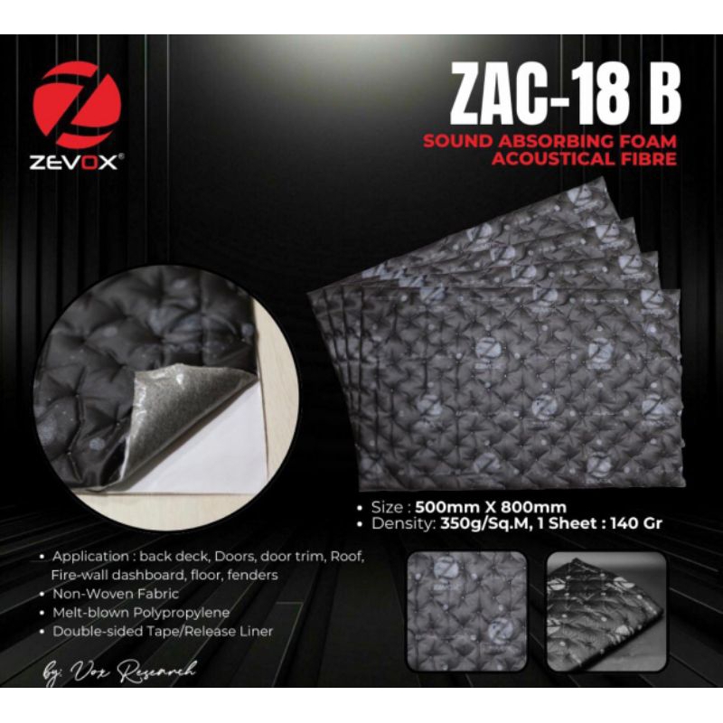 Zevox Acoustic BUSA Peredam Suara / Peredam Busa Sound Acoustic FiBRE Zevox-yaafi car audio