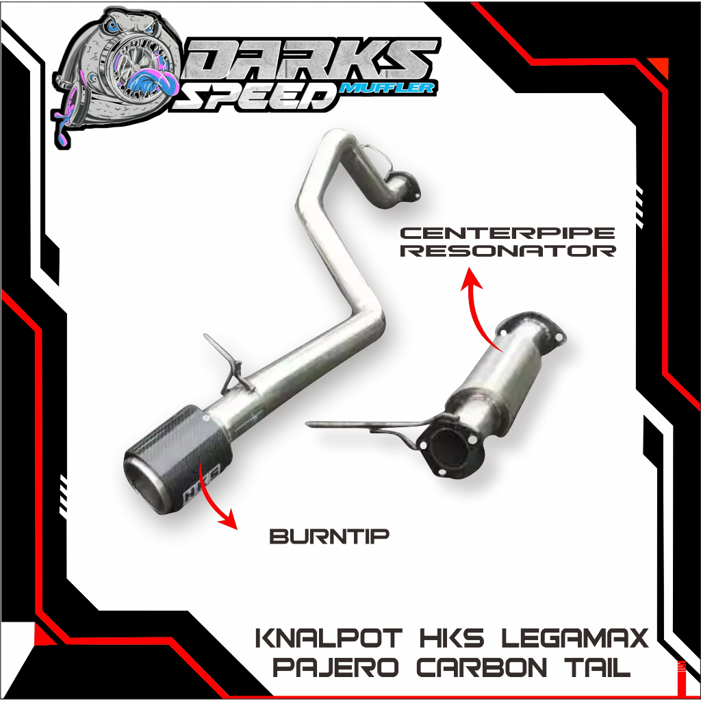 Knalpot HKS Legamax Pajero Sport CARBON TAIL