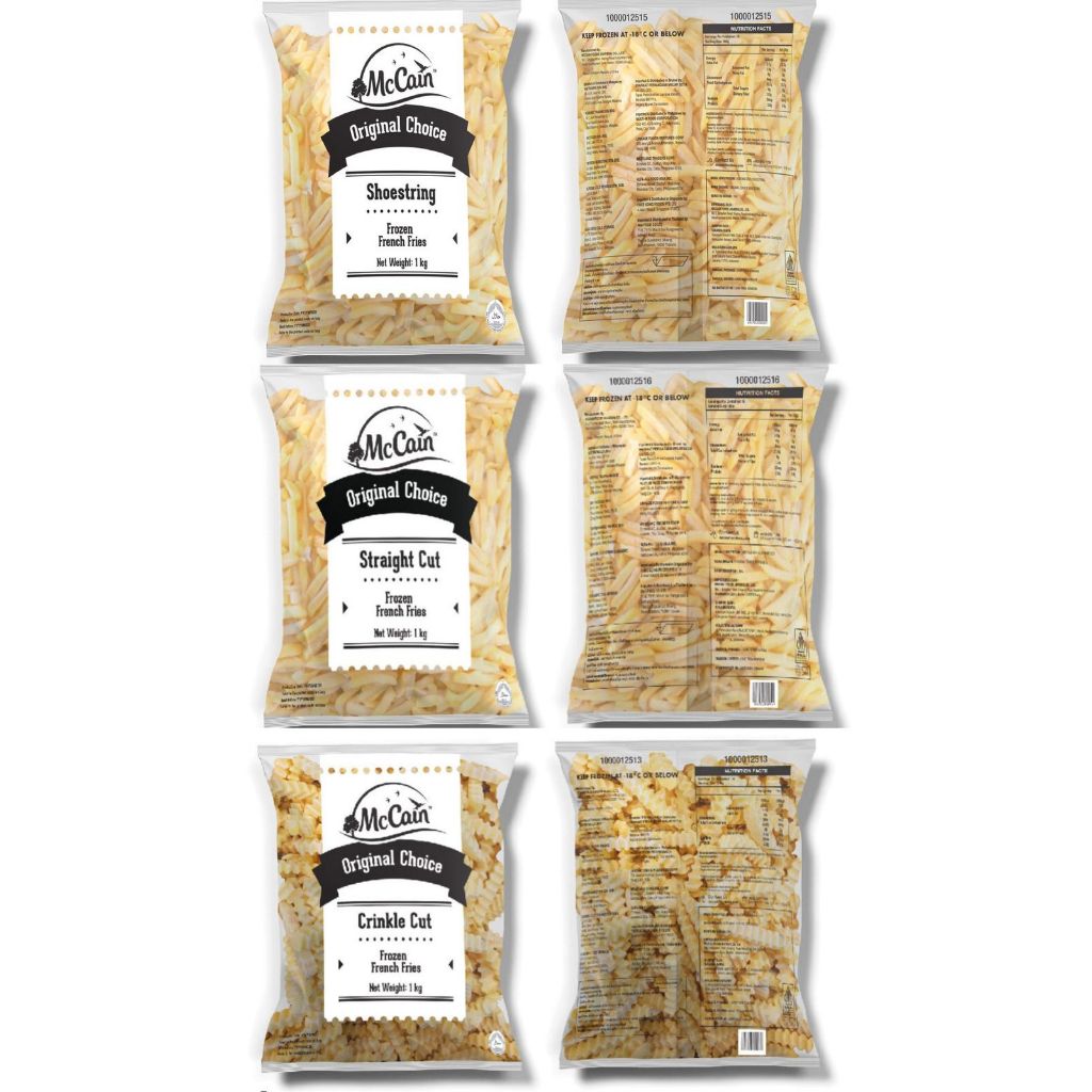 

KENTANG BELGIA IMPORT 1KG (SHOESTRING/ STRAIGHT CUT/ CRINKLE CUT) PROMO BEST SELLER!!