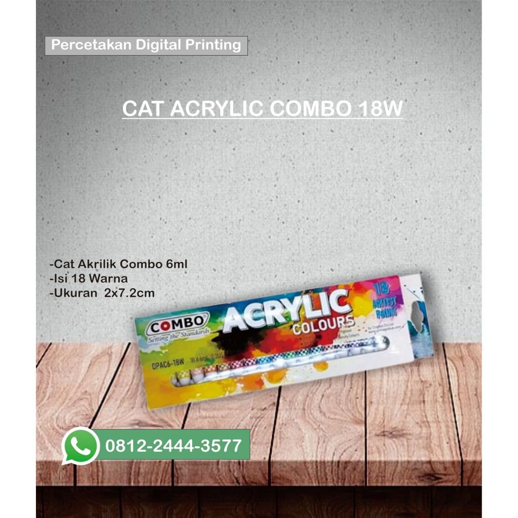 

CAT AKRILIK COMBO 18 WARNA / CAT AKRILIK / CAT AKRILIK COMBO / CAT ACRYLIC / ACRYLIC COLOURS PAINT / PERALATAN MELUKIS / ALAT TULIS KANTOR / ATK
