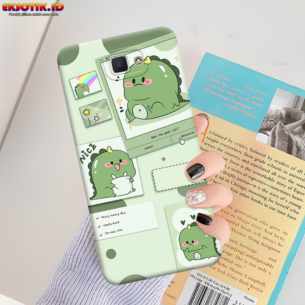 Case SAMSUNG J7 PRIME - Eksotik.id - Casing SAMSUNG J7 PRIME - Case CUTE DINO - Skin Handphone - Sil