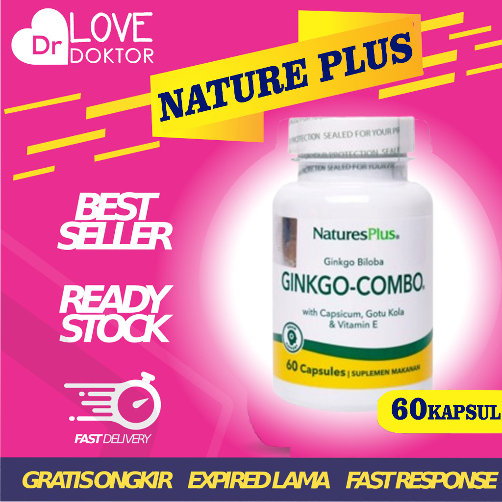 NATURE'S NATURES NATURE PLUS GINKGO COMBO BILOBA VITAMIN OTAK - 60 CAPSULES