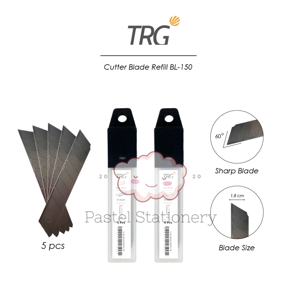 

TRG Cutter Blade BL-150 - Refill Pisau Cuter Besar Tajam Isi 5 Buah TRG