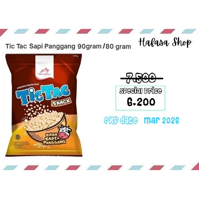 

Tic Tac Sapi Panggang 90 gram / 80 gram