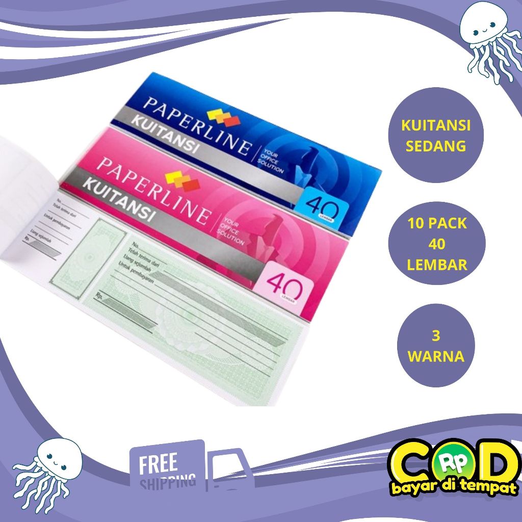 

Kwitansi Pembayaran /kwitansi Sedang / 1 Pack 10 PCS