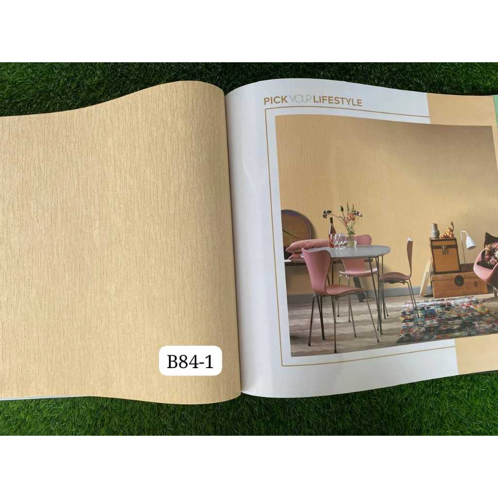 Wallpaper Dinding Premium Polos Bertekstur dan Emboss 10 Meter Wallpaper Dinding Polos