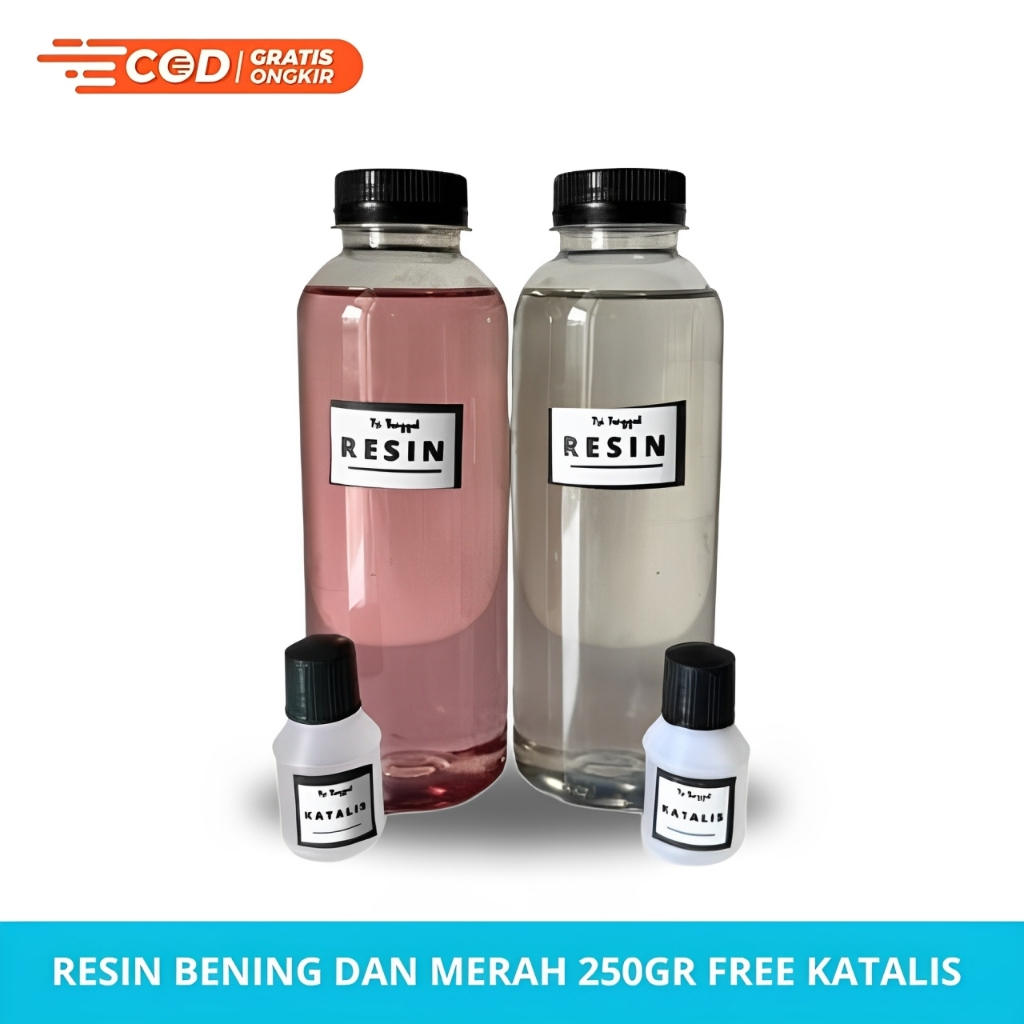 RESIN 250 gram 100 gram + Katalis - resin bening dan katalis - resin epoxy bening