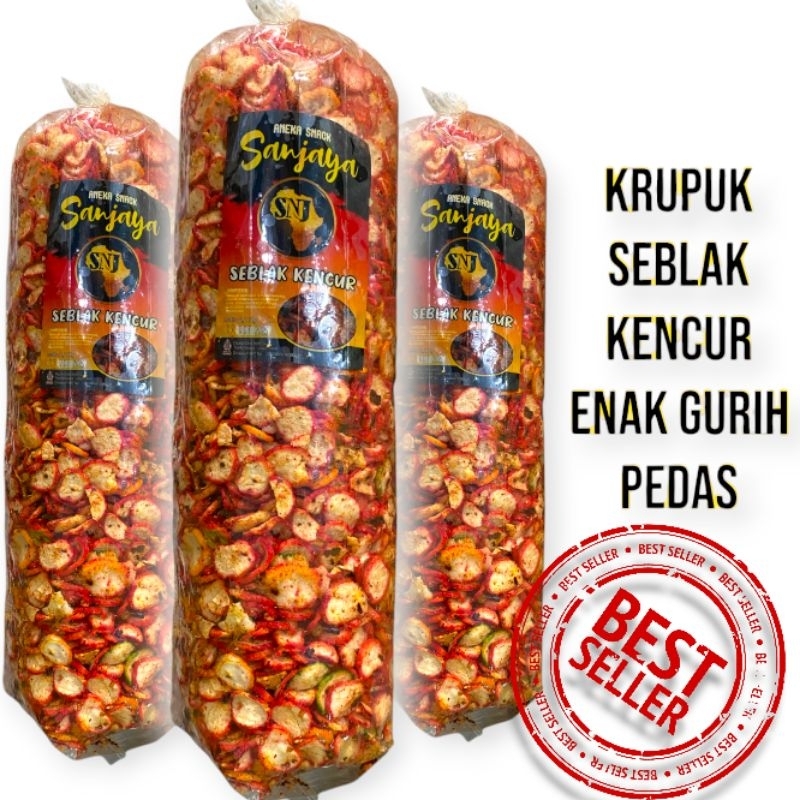 

kerupuk seblak kencur /kerupuk pedas berat 2,2 kg
