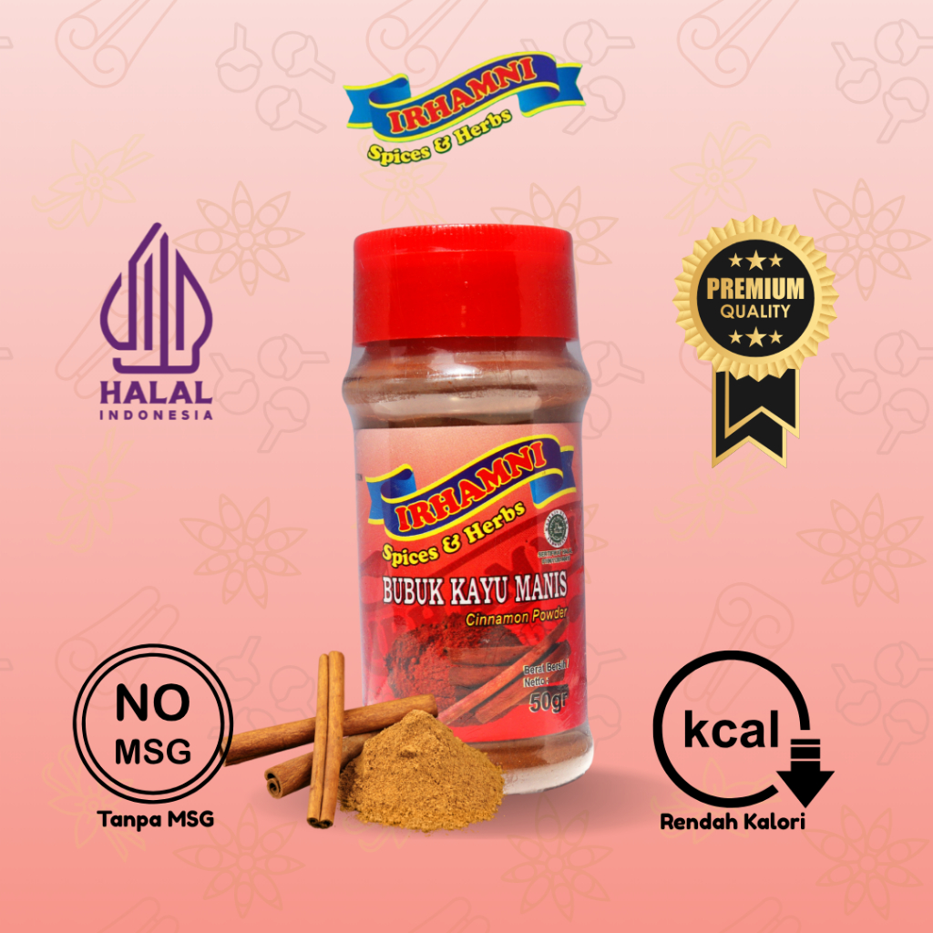 

IRHAMNI Kayu Manis Bubuk Cinnamon Powder Premium Asli Murni 50 g