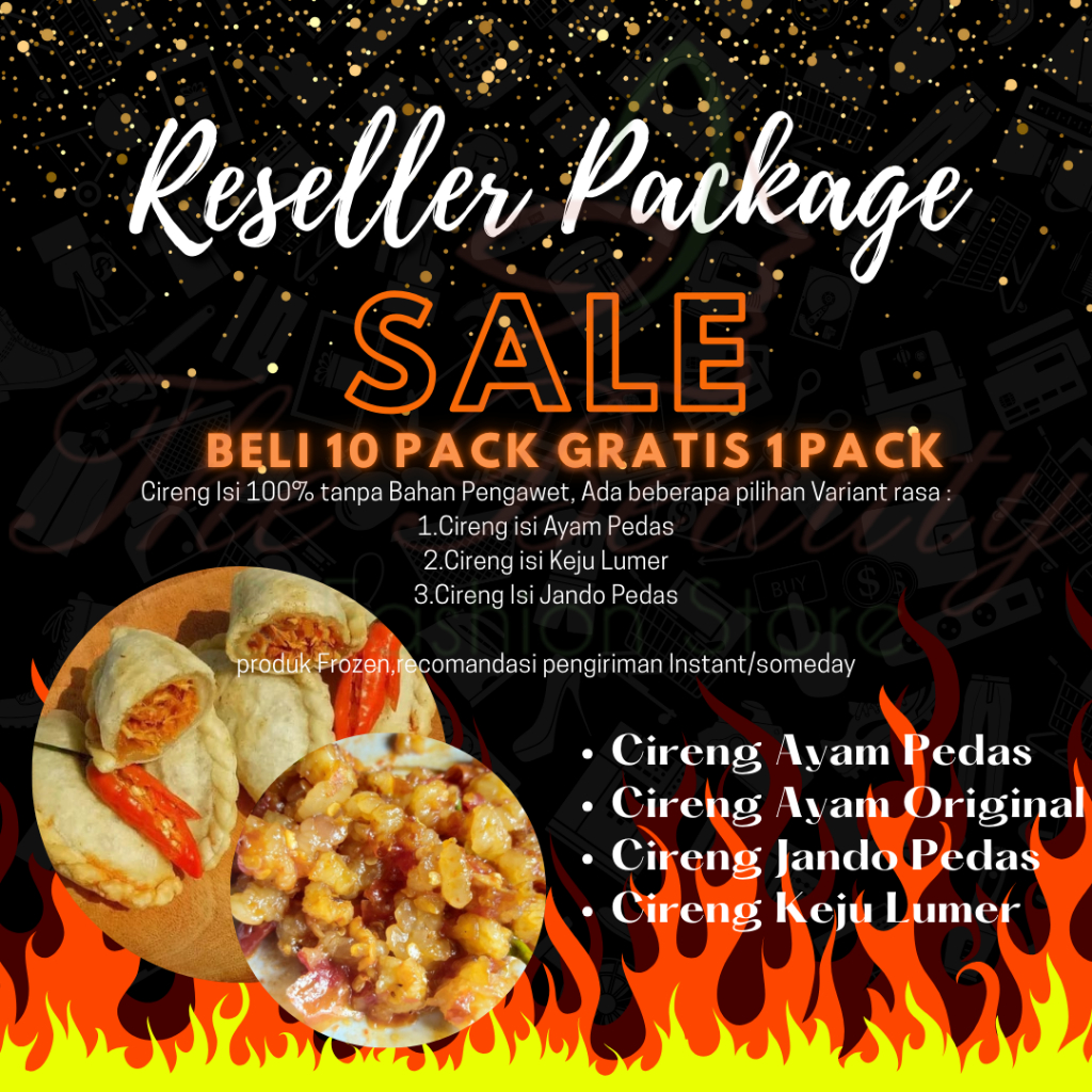 

[Open Reseller] Cireng Isi ayam pedas/Jando Pedas/Keju Lumer 200gr isi 10pcs/pack
