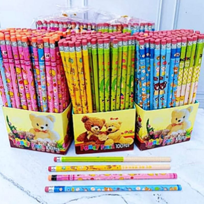 

Pensil kayu 2b 1 pck isi 100 pensil Fancy isi 100 pcs