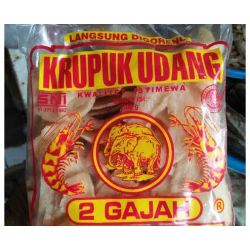 

kerupuk udang cap 2 gajah isi 250 gram