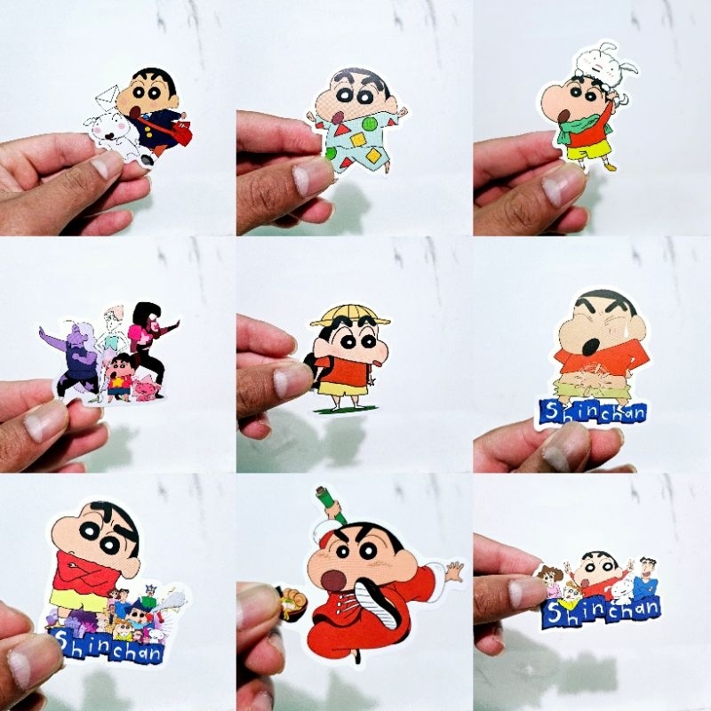 

Karakter kartun Stiker krayon shin-chan AntiAir Stikers Berperekat Waterproof sticker decal buat Motor