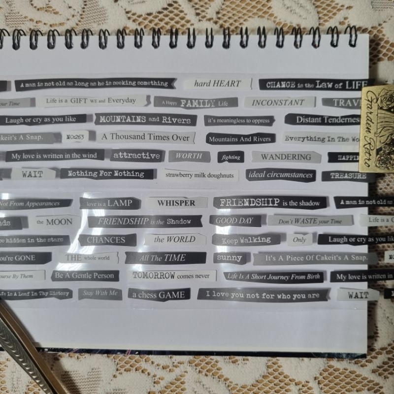 

[PRELOVED] 35 cm Word Sticker Roll Black