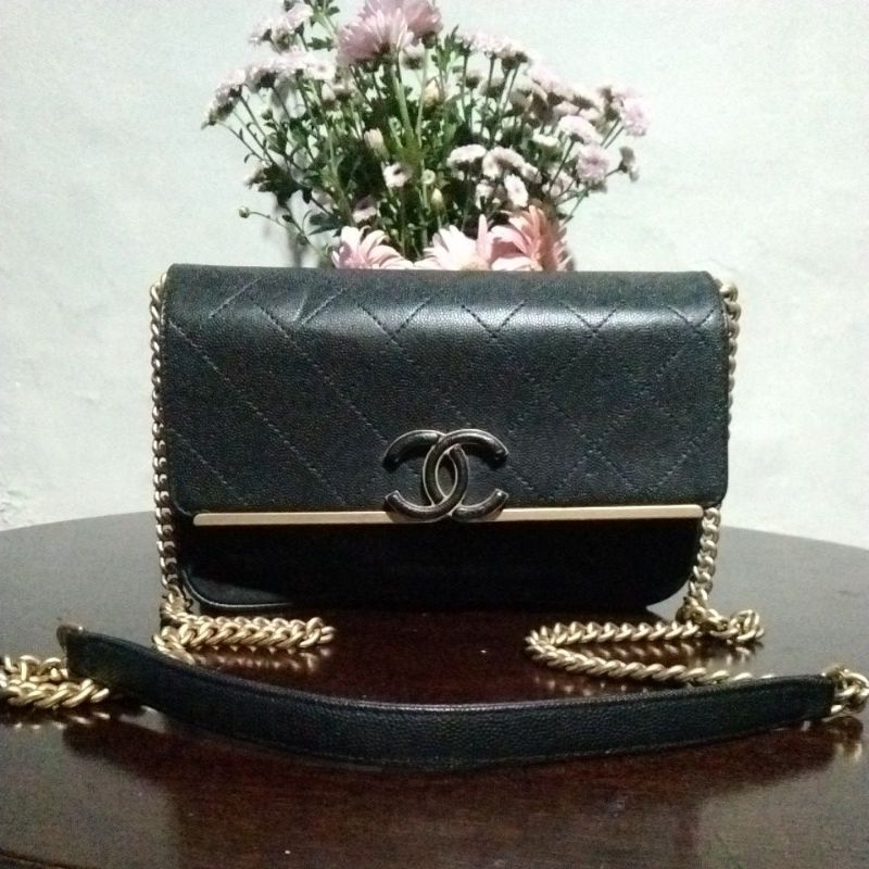 tas preloved second chanel kulit caviar