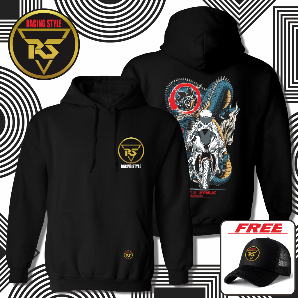 Racing Style Sweater Naga Free Topi Hoodie Sunmori Pria Wanita Kekinian
