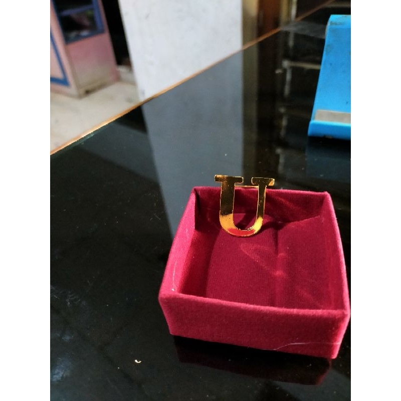 Bros/Pin Huruf inisial A-Z elegan Mewah Lapisan Emas