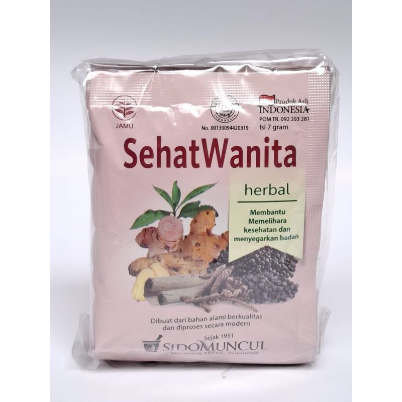 

JAMU SIDOMUNCUL SEHAT WANITA KEMASAN PACK ISI 10 SACHETS