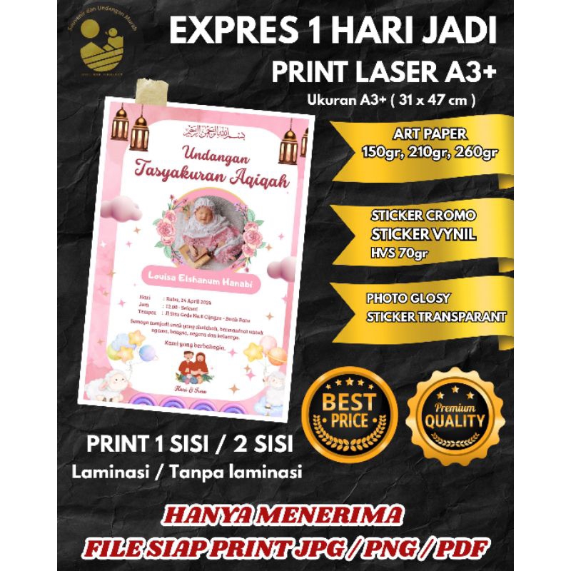 

PROSES CEPAT Cetak Laser A3+ Art Paper Sticker Hvs