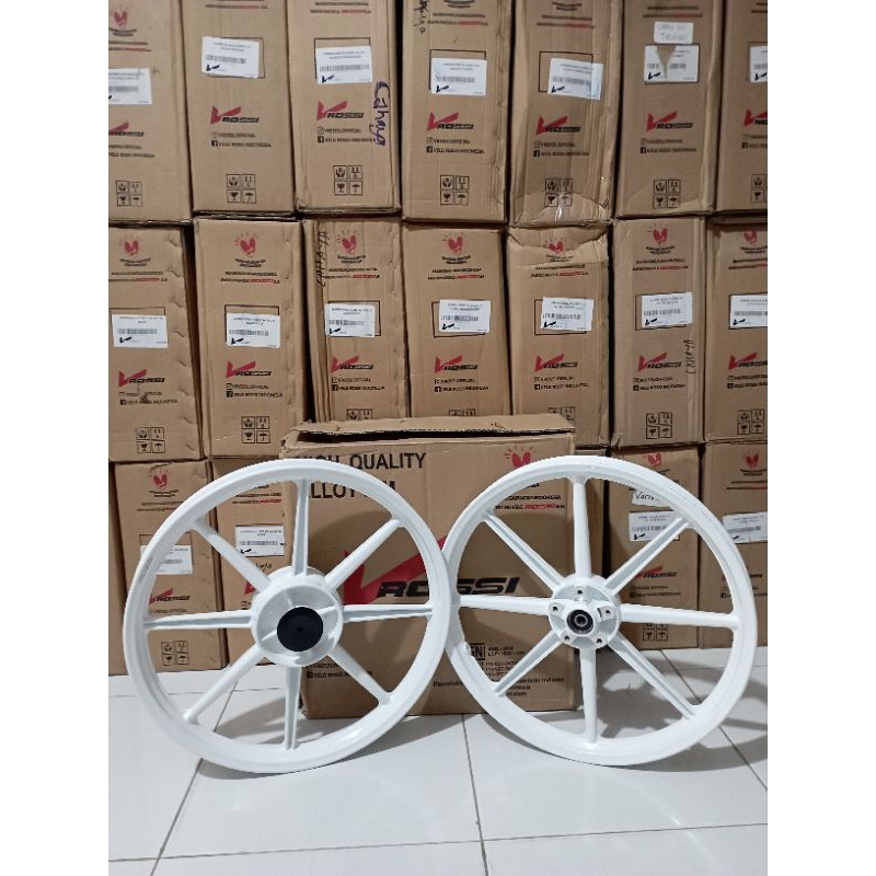 Velg Supra x Palang 8 White Vrossi Veleg Supra x Swan Putih original Vrossi
