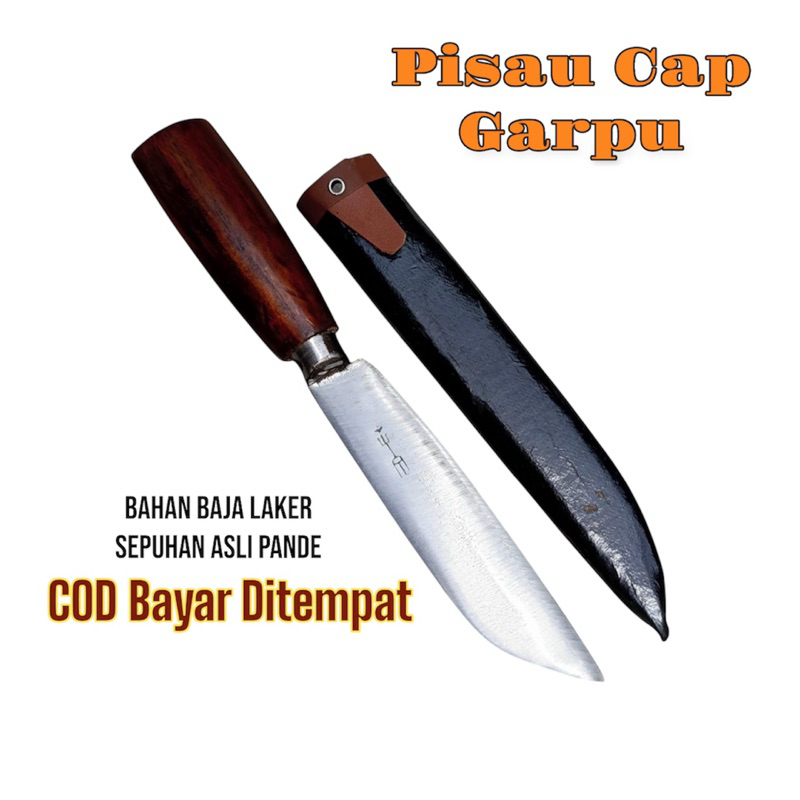 Pisau Cap Garpu Asli Baja Laker Sepuhan