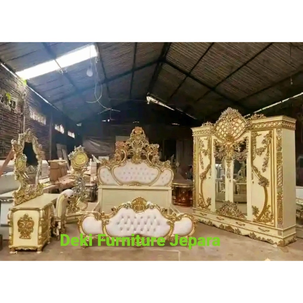 Set Kamar Tidur Kayu Jati Mewah Pengantin Dipan Tempat Tidur Jepara Terbaru 2025