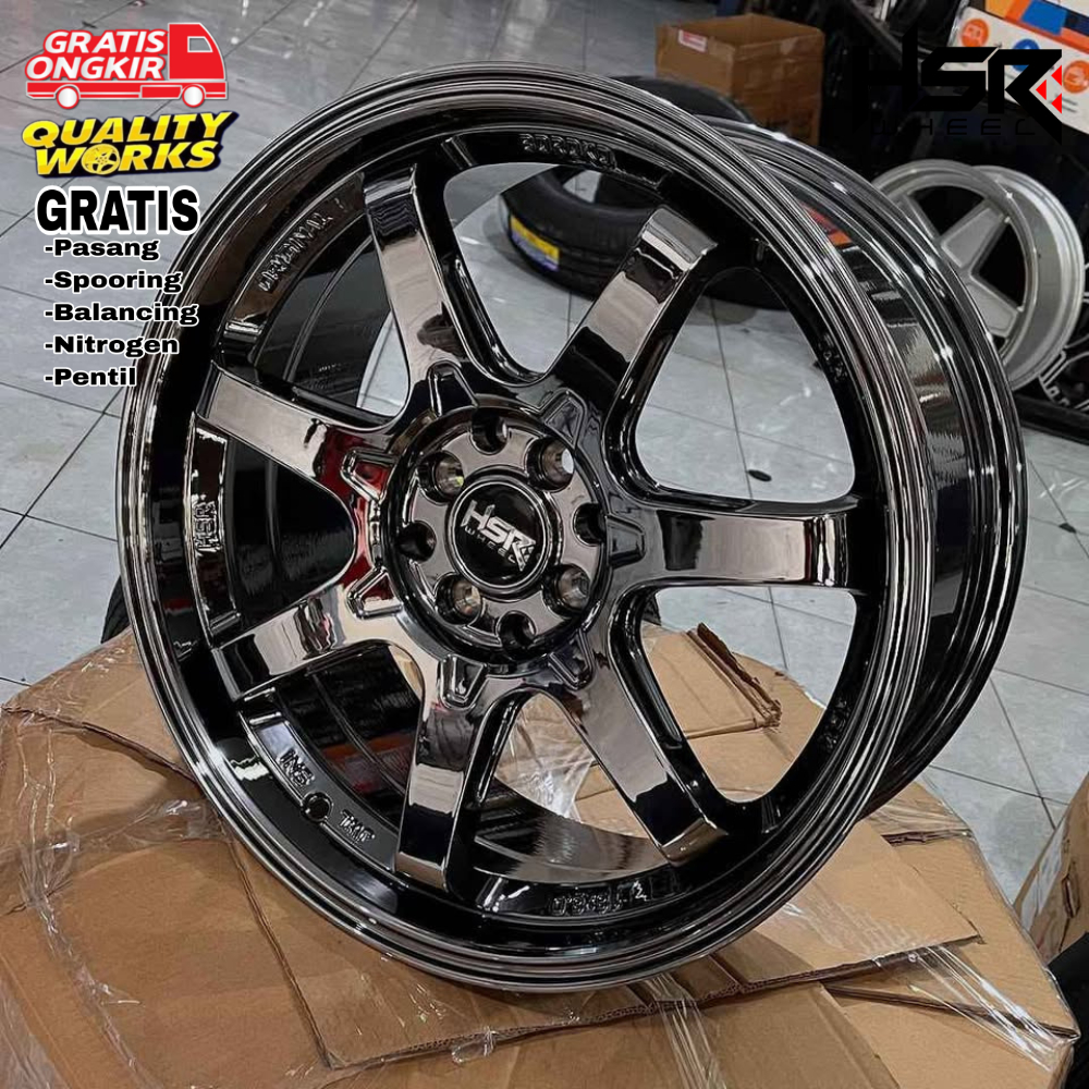 Velg Black Chrome Ring 17 Pnp Buat Mobil City, Yaris, Velg HSR Wheel TJH