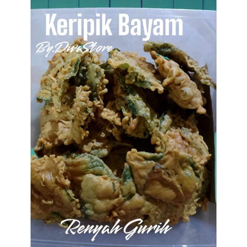 

KERIPIK BAYAM--Enak,Gurih, Renyah--Kemasan Toples 3liter