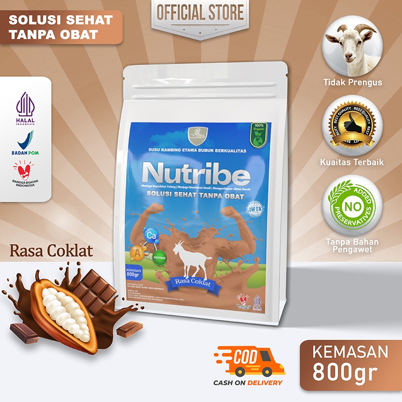 

Nutribe Susu Kambing Etawa Bubuk Rasa Coklat 800 Gram | Solusi Sehat Tanpa Obat