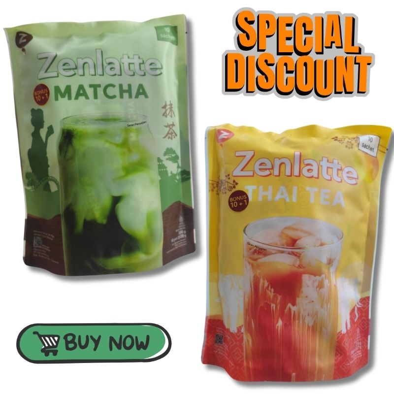 

ZENLATTE - teh renceng isi 10+1, Teh tarik, matcha, thai tea, teh renceng, Herbal