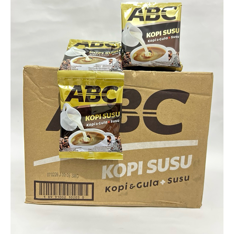 

Kopi Abc Susu 1dus120pcs