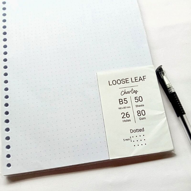 

Loose Leaf Dot Paper / Refill binder