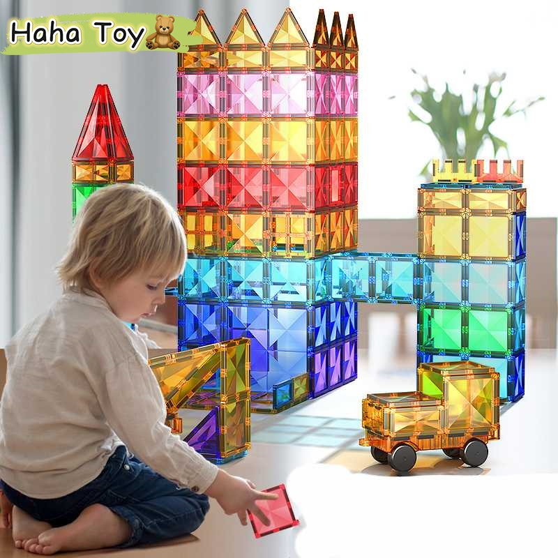 HAHA TOY Mainan Blok Magnet Magnetic Tiles 3D Mainan Building Blocks Anak Mainan Blok Magnetik