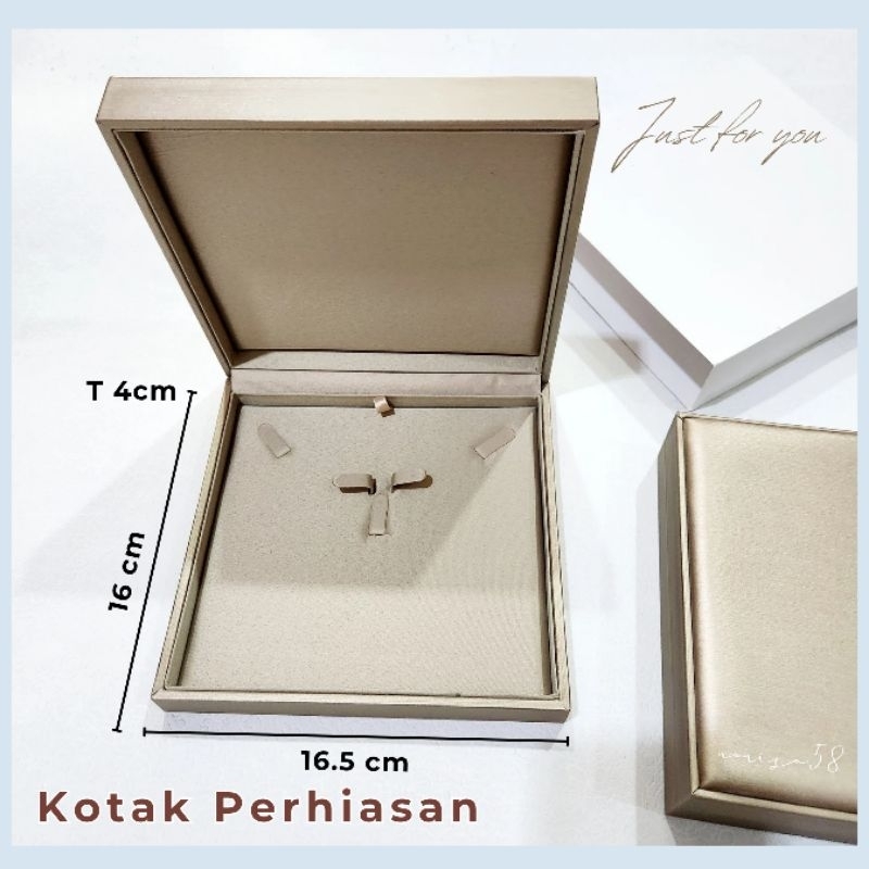 Kotak Box Perhiasan Mewah | Satin | Bludru | Kotak Perhiasan Tutup Kaca | Jewelry Box Set | Kotak Se