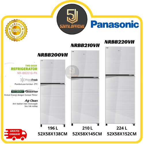 Kulkas Panasonic 2 Pintu - NRBB200VH/NRBB210VH/NRBB220VH Panasonic