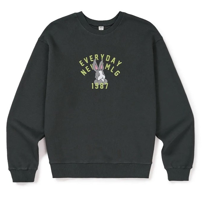 Aland - Mmlg - [Mmlg] Thinking Melge Sweat Charcoal - Kaos Wanita Navy