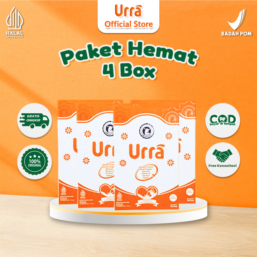 

Susu Urra Susu Kambing Saanen Premium Penambah Berat Badan Anak dan Tinggi Badan Anak - 4 Box