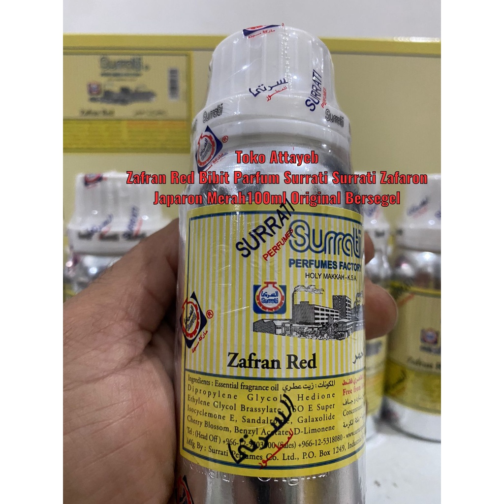 Zafran Red Bibit Parfum Surrati 100ml Original Bersegel Zafaron Japaron Merah 100ml Original Bersege