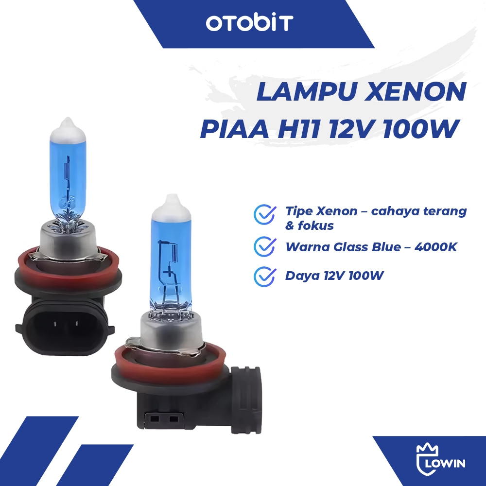 Bohlam Lampu Mobil  PIAA H11 12V 100W ORIGINAL