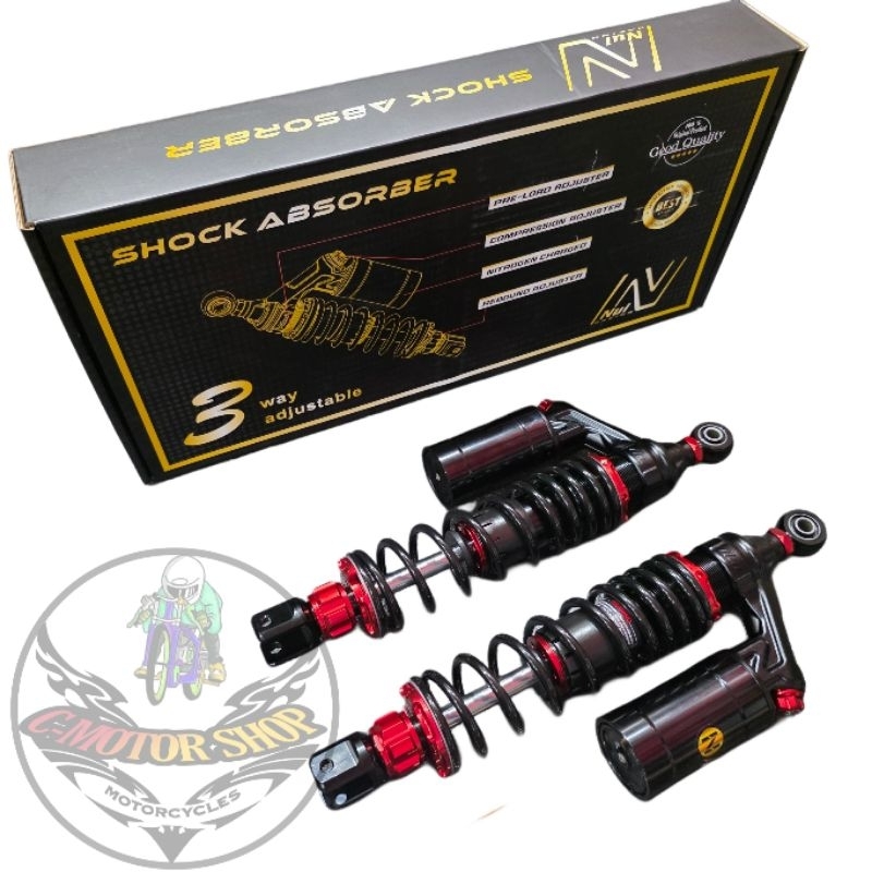 Shock Shocbreaker Nui Racing 3 Way Adjustable Nmax Old, Nmax New, Nmax Turbo, Aerox Old, Aerox New, 