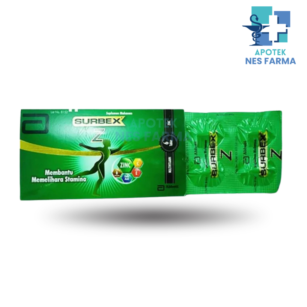 Surbex Z 6 Tablet - Vitamin E B Kompleks Dan Zinc