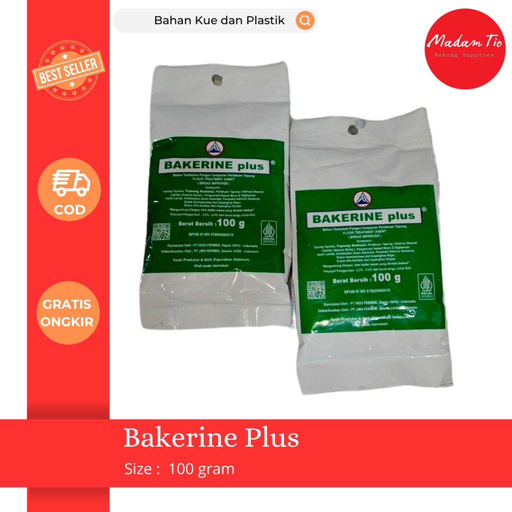

Bahan Pengembang Bakerine Plus 100gram 1pcs