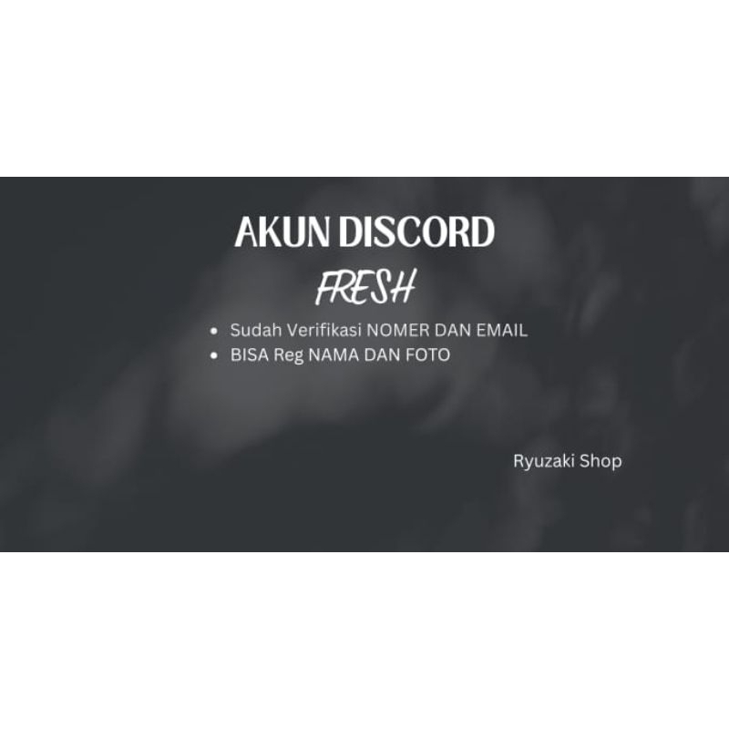 Akun Discord Fresh